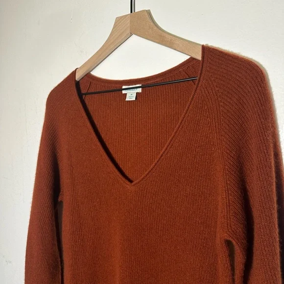Sundance - V-Neck Sweater Dress in Rich Rust - Picture 7 of 8